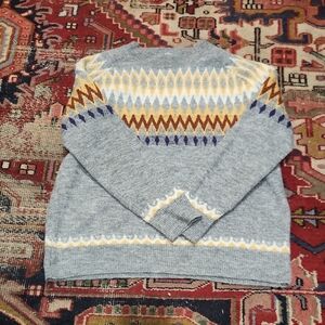 Gray Patterned Men's Sweater